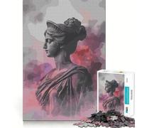 Rompecabezas de 1000 Piezas con Estatua Griega de Venus en neblina Rosa Juego de Habilidad Mental Encaja Perfectamente,sin Piezas Sueltas Un pasatiempo Ideal para Fines de Semana Largos (38x52cm)
