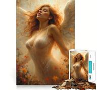 Rompecabezas de 1000 Piezas con Figura angelical en Flor para Adolescentes Diversión para estimular la Mente Manualidad de Corte de Alta precisión Actividad Relajante para desconectar (38x26cm)