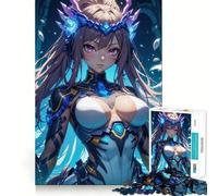 Rompecabezas de 1000 Piezas con Figura de Chica Anime con Armadura futurista Juguete Creativo con Cierre Seguro y sin Piezas Sueltas Actividad para Compartir en Familia (38x26cm)