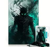 Rompecabezas de 1000 Piezas con Figura de Sombra y Ojos Brillantes para Adolescentes Ideal para Mejorar la Memoria y el Tiempo Libre Diseño de Corte sólido Artículo de Papá Noel 38x26cm