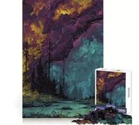 Rompecabezas de 1000 Piezas con Figura de una Persona en un Bosque con Cielo Colorido Ideal para Adolescentes Juguete para desarrollar la Habilidad Mental relajación y precisión