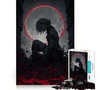 Rompecabezas de 1000 Piezas con Figura encadenada y círculo Rojo Corte preciso Divertido Juego de Habilidad Mental Juego para Relajarse Regalo Ideal para el Tiempo Libre (38x26cm)