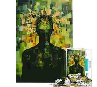 Rompecabezas de 1000 Piezas con Figuras Digitales abstractas Juegos Divertidos y adictivos para Cultivar la Paciencia Regalos de Amigo Invisible Aprendizaje Educativo (Tamaño 75x50cm)