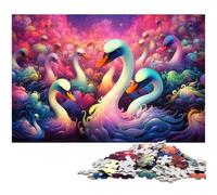 Rompecabezas de 1000 Piezas con flamencos, Animales y Arte. Rompecabezas desafiante para Adolescentes, Juego Interactivo Divertido para Toda la Familia, 50x75cm/19,68x29,52 Pulgadas.