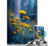 Rompecabezas de 1000 Piezas con Flores Amarillas Pintura al óleo para Adultos y Adolescentes Entrena tu Cerebro y Tus Manos Regalos para Amigos y Familiares (26x38cm)