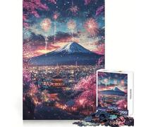 Rompecabezas de 1000 Piezas con Flores de Cerezo y Fuegos Artificiales para Adultos Regalo Ideal para ejercitar la Mente y Disfrutar de un Momento de Paz Regalar en Navidad (50x75cm)