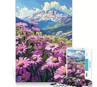Rompecabezas de 1000 Piezas con Flores Silvestres de montaña para Adultos Regalo Ideal para Jugar a la Mente, divertirse en compañía Diseño Limpio Sorpresa de cumpleaños (38x26cm)