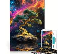Rompecabezas de 1000 Piezas con Forma de árbol bonsái Espacial para Adolescentes Juguete para ejercitar la Mente Diseño Relajante Regalo Ideal para armar (50x75cm)