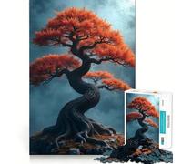 Rompecabezas de 1000 Piezas con Forma de árbol bonsái,Juego de articulaciones afiladas,Entrenamiento Mental Divertido,Juego para Pasar un rato Agradable,decoración navideña para la Pared 50x75cm
