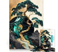 Rompecabezas de 1000 Piezas con Forma de árbol bonsái Yin y Yang Juego de ingenio con Troquelado de Alta precisión Un pasatiempo Fascinante para los Momentos de Ocio (50x75cm)