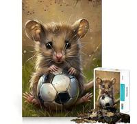Rompecabezas de 1000 Piezas con Forma de balón de fútbol para Adultos Juguete para concentrarse y ejercitar la Mente Juego Tranquilo y Divertido con Bordes Ajustados artículo de Santa Claus (38x52cm)