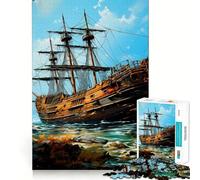 Rompecabezas de 1000 Piezas con Forma de Barco para Adolescentes Juego Inteligente para fomentar la convivencia y Crear una Obra de Arte 38x26cm
