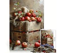 Rompecabezas de 1000 Piezas con Forma de Caja rústica con Manzanas para Adolescentes Juguete de razonamiento y Habilidad Divertido y Relajante Corte preciso Regalo Ideal (38x52cm)