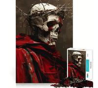 Rompecabezas de 1000 Piezas con Forma de Calavera de Esqueleto Muerto para Adultos y Adolescentes Ideal para Mejorar la Memoria, Relajarse, Cortar con precisión y Regalar 38x26cm