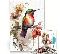 Rompecabezas de 1000 Piezas con Forma de colibrí y articulaciones afiladas Juego de lógica para Pasar un rato Agradable Divertido (38x26cm)