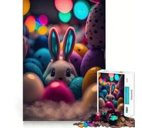 Rompecabezas de 1000 Piezas con Forma de Conejito de Tela para Adolescentes Juguete para desarrollar la lógica, Ligero y Relajante Corte preciso Regalo clásico 38x52cm