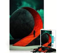 Rompecabezas de 1000 Piezas con Forma de Escalera de Esfera Surrealista para Adultos Juguete Intelectual Relajante y Divertido Pieza de Arte 38x26cm