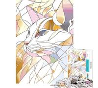 Rompecabezas de 1000 Piezas con Forma de Gato Ideal para desafiar la Inteligencia y Crear un Ambiente Relajante Decoración Perfecta Regalos de Amigo Invisible (Tamaño 38x26cm)
