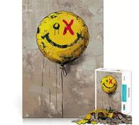 Rompecabezas de 1000 Piezas con Forma de Globo Sonriente para Adultos Juguete Inteligente, Divertido y silencioso Corte preciso 50x75cm