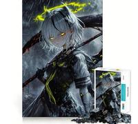 Rompecabezas de 1000 Piezas con Forma de guadaña de Chica Anime para Adolescentes,Juego de concentración Mental,Corte de precisión,Bordes Lisos,Ideal para Rellenar Calcetines navideños (38x26cm)