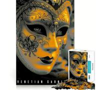 Rompecabezas de 1000 Piezas con Forma de máscara Veneciana Juguete Creativo para desarrollar la Creatividad Encaje Seguro,sin Piezas Sueltas Actividad para Compartir en Familia (50x75cm)