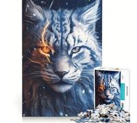Rompecabezas de 1000 Piezas con Forma de Ojo de Lince y Destello de relámpago Juguete para armar desafío difícil con Piezas de Formas aleatorias Que encajan Perfectamente 38x26cm