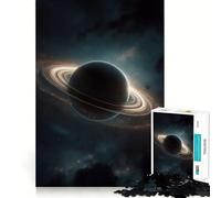 Rompecabezas de 1000 Piezas con Forma de Planeta Similar a Saturno con Anillos Brillantes Ideal para Amantes del Espacio Juguete Inteligente para el hogar Disfruta de Bordes Afilados Artículo