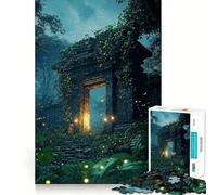 Rompecabezas de 1000 Piezas con Forma de Portal de Piedra Antiguo para Adultos Ejercicio Mental Corte de precisión Bordes Lisos Actividad Relajante para Grupos en Interiores (38x26cm)