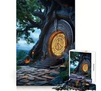 Rompecabezas de 1000 Piezas con Forma de Portal de Piedra Antiguo para Adultos Ideal para ejercitar la lógica y entretenerse Bordes limpios (38x52cm)
