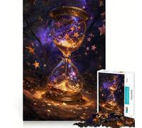 Rompecabezas de 1000 Piezas con Forma de Reloj de Arena del Espacio-Tiempo para Adolescentes Juguete para desafiar la Mente y Relajarse Diseño artístico de Corte preciso 38x52cm