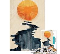 Rompecabezas de 1000 Piezas con Forma de Sol Espiral para Adultos Juego Familiar Regalo de cumpleaños cumpleaños y Navidad (tamaño 50x75cm)