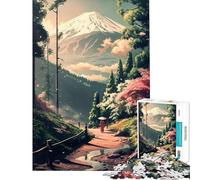 Rompecabezas de 1000 Piezas con Forma del Monte Fuji Estilo Vintage Educativo Divertido y con un Toque de Humor Ideal para Decorar Paredes Apto para Mayores de 14 años (38x52cm)