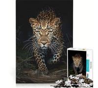 Rompecabezas de 1000 Piezas con Foto de un Leopardo Caminando decoración de Pared de Juguete desafiante para completar Que Mejora el Amor Entre Parejas 50x75cm