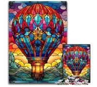 Rompecabezas de 1000 Piezas con Globo aerostático Colorido, Divertido y desafiante Rompecabezas para Toda la Familia, Adolescentes, 26x38cm/10,23x14,96 Pulgadas.