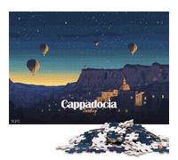 Rompecabezas de 1000 Piezas con Globos aerostáticos nocturnos de Capadocia, Turquía. Ideal para Adultos y niños 1000 Piezas (75x50cm).