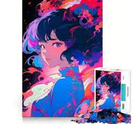 Rompecabezas de 1000 Piezas con Hermosa Geisha Estilo Anime,articulaciones afiladas,Juego Creativo para ejercitar la Mente,Juego Relajante,Regalo de cumpleaños (38x26cm)