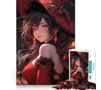 Rompecabezas de 1000 Piezas con Hermosas Brujas,Juego cognitivo,Regalo,Momento Acogedor y Divertido,Escena navideña (38x26cm)