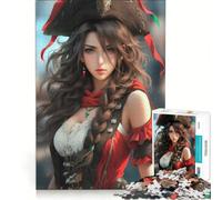 Rompecabezas de 1000 Piezas con Hermosas Sirenas Piratas, Juguetes para armar, Actividades Familiares, con Piezas de Formas aleatorias Que encajan Perfectamente 38x52cm