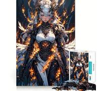 Rompecabezas de 1000 Piezas con Hermosos ángeles de Fuego,Bordes definidos,decoración Creativa,Juguete para desarrollar la Habilidad,Tiempo fácil,diversión, (50x75cm)