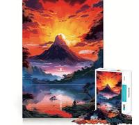 Rompecabezas de 1000 Piezas con Hermosos paisajes de Japón,Ajuste, Juego cognitivo,Regalo,Momento Acogedor,Divertido,Escena navideña,Arte (38x26cm)