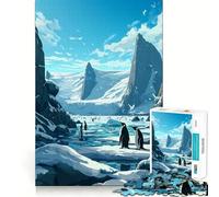 Rompecabezas de 1000 Piezas con Hermosos pingüinos,articulaciones Suaves,diversión,lógica y Pensamiento Juego Casual para Pasar el rato Regalo Ideal para Navidad (50x75cm)