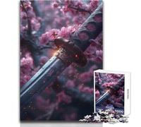 Rompecabezas de 1000 Piezas con Hoja de Katana samurái, una Forma Relajante de llenar el Tiempo Libre, Corte preciso y consistente, Juguete de Juego, tamaño 38x26cm