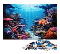 Rompecabezas de 1000 Piezas con ilustración a Color de la Gran Barrera de Coral para Adultos Rompecabezas de Madera un Gran Regalo para Navidad 1000 Piezas (75 x 50 cm)