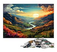 Rompecabezas de 1000 Piezas con ilustración a Color del Valle del Duero Rompecabezas de Papel para Adultos y niños Gran Regalo para Adultos 1000 Piezas (38 x 26 cm)