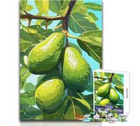 Rompecabezas de 1000 Piezas con ilustración de aguacates en la Rama de un árbol para Adolescentes, Ideal para Resolver Problemas, Educativo, Divertido y Maravilloso Regalo Tamaño: 38x52cm
