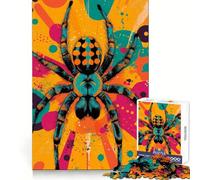 Rompecabezas de 1000 Piezas con ilustración de araña Vibrante para Adolescentes: fortalecimiento Cerebral, Escape pacífico, Encaje Firme, Feliz Navidad (50x75cm)