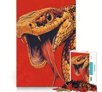 Rompecabezas de 1000 Piezas con ilustración de Cabeza de Serpiente para Adolescentes Refuerza la Memoria Divertido y Relajante Bordes Lisos Lista de Deseos de Papá Noel (38x52cm)