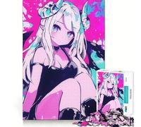 Rompecabezas de 1000 Piezas con ilustración de Chica Demonio de Anime Ideal para ejercitar la Memoria Bordes Lisos Que encajan a la perfección Una Forma Divertida de llenar el Tiempo Libre (38x52cm)