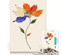 Rompecabezas de 1000 Piezas con ilustración de Flores en Acuarela para Adolescentes Diversión conexión Limpia y sin interrupciones Actividad Relajante para Grupos en Interiores (38x26cm)