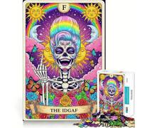 Rompecabezas de 1000 Piezas con ilustración de la Carta del Tarot Idgaf para Adolescentes Juguete para desafiar la Mente Pasatiempo Relajante Corte preciso Regalo Encantador 38x52cm